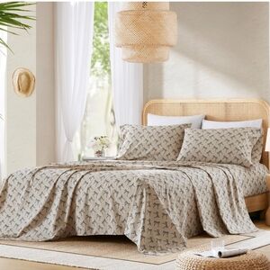 Comfort Spaces 100% Cotton Sheets Full Breathable, Naturally Cool Cotton New